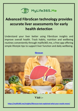 Advanced FibroScan technology provides accurate liver assessments for early health detection