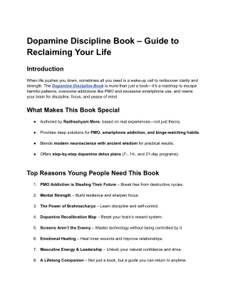 Dopamine Discipline Book – Guide to Reclaiming Your Life