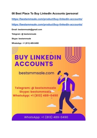 08 Best Place To Buy LinkedIn Accounts (personal