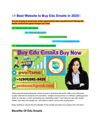 ⁂1 Best Website to Buy Edu Emails in 2025⁂