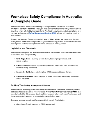 safe work method statement