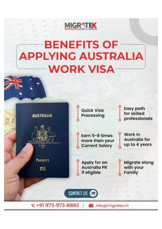 Benefits of applying Australia work visa