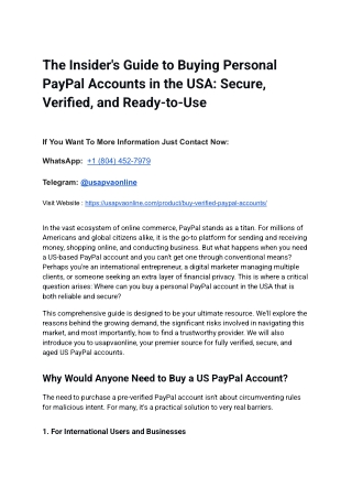 The Insider's Guide to Buying Personal PayPal Accounts in the USA_ Secure, Verified, and Ready-to-Use
