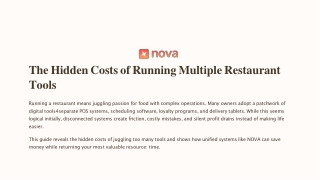 The Hidden Costs of Running Multiple Restaurant Tools
