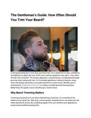The Gentleman’s Guide_ How Often Should You Trim Your Beard