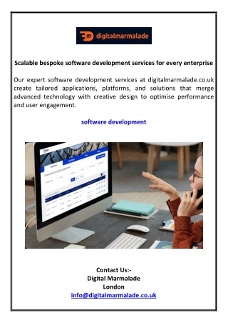 Scalable bespoke software development services for every enterprise