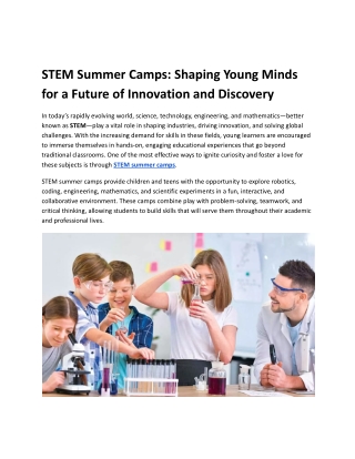 STEM Summer Camps