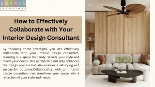How to Effectively Collaborate with Your Interior Design Consultant
