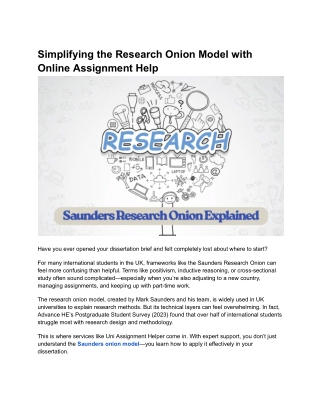 Simplifying the Research Onion Model with Online Assignment Help