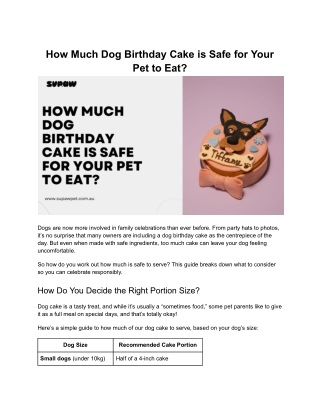 How Much Dog Birthday Cake is Safe for Your Pet to Eat (1)