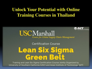 Unlock Your Potential with Online Training Courses in Thailand