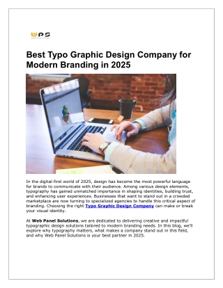 Leading Typo Graphic Design Company for Modern Brands
