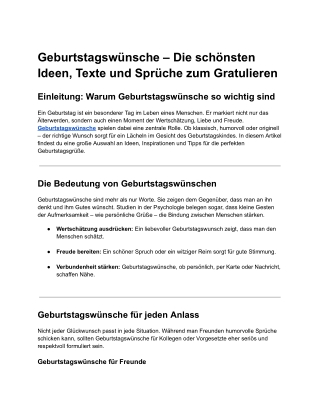 Herzliche Geburtstagswünsche – Inspiration & Sprüche