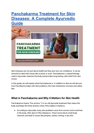 Panchakarma Treatment for Skin Diseases_ A Complete Ayurvedic Guide