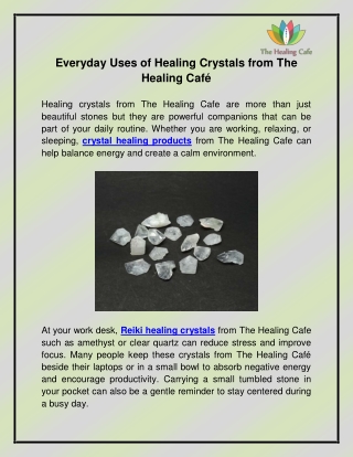 Crystal healing products