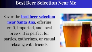 Best Beer Selection Near Me