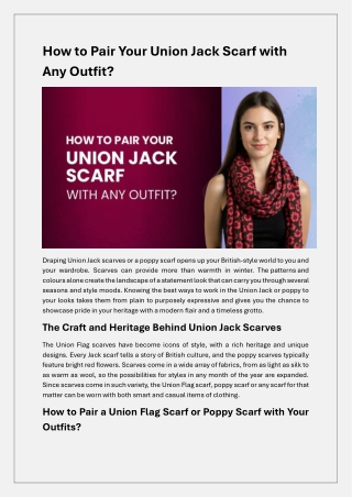 Union Jack Scarf Outfit Ideas You Can Try Anytime