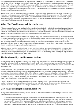 Auto Glass Near Me Asheboro: Comparing Local Shops