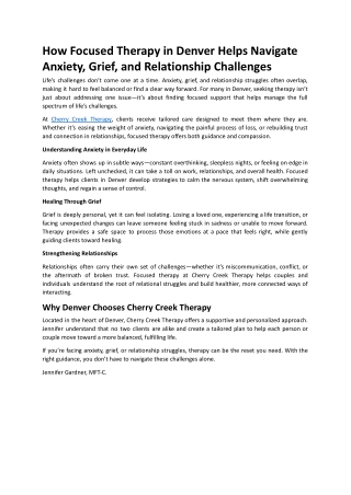 How Focused Therapy in Denver Helps Navigate Anxiety.docx