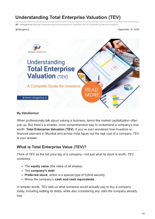 valugenius.in-Understanding Total Enterprise Valuation TEV