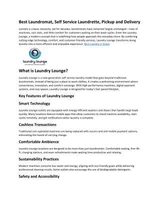 Laundry Lounge Modernizing the Laundry Experience