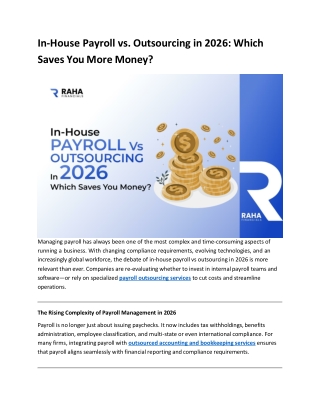 In-House Payroll vs. Outsourcing in 2026: Which Saves You More Money?