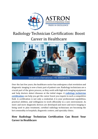 Radiology Technician Certification_ Boost Career in Healthcare
