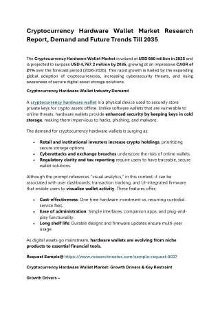 Cryptocurrency Hardware Wallet Market