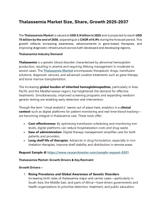 Thalassemia Market