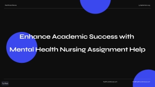 Enhance Academic Success with Mental Health Nursing Assignment Help