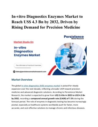 In-vitro Diagnostics Enzymes Market