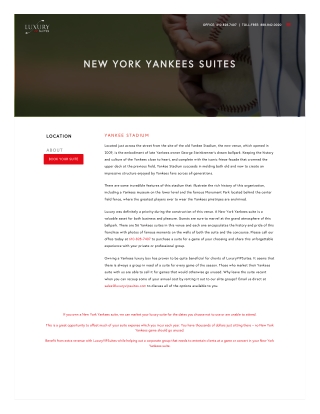 Luxury New York Yankees Suites Where Legends Play and Fans Stay
