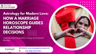 Astrology for Modern Love: How a Marriage Horoscope Guides Relationship Decision