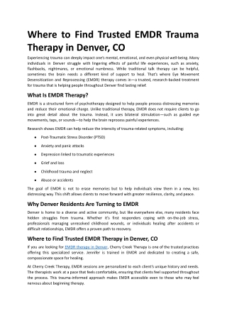 Where to Find Trusted EMDR Trauma Therapy in Denver.docx
