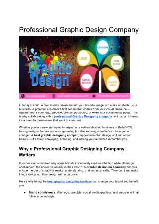 Professional Graphic Design Company