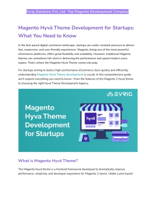 Magento Hyvä Theme Development for Startups_ What You Need to Know