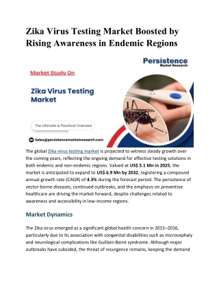 Zika Virus Testing Market