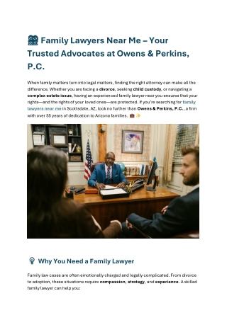 Family Lawyers Near Me – Your Trusted Advocates