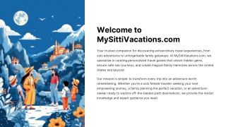 Welcome to MySittiVacations.com