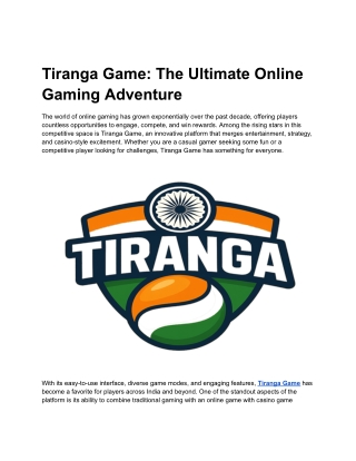 tiranga game