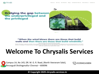 CSR Monitoring and Evaluation with Chrysalis Services