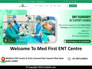 Myringoplasty Surgery Cost in Delhi at MedFirst ENT Centre