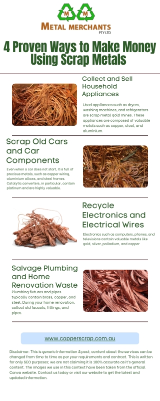 4 Proven Ways to Make Money Using Scrap Metals