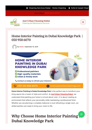 Home Interior Painting in Dubai Knowledge Park