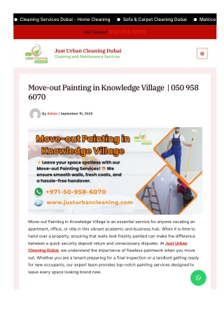 Move-out Painting in Knowledge Village