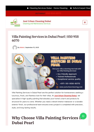 Villa Painting Services in Dubai Pearl