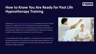 How to know you are ready for past life hypnotherapy training