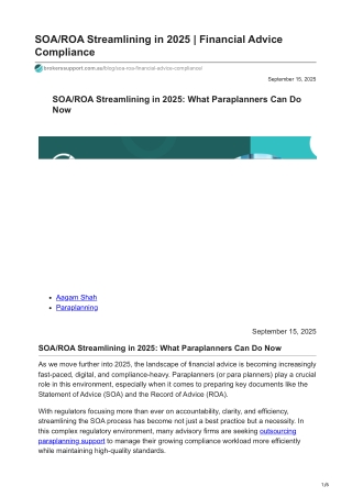 Streamlining SOA & ROA for 2025 Compliance