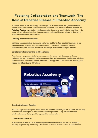 Fostering Collaboration and Teamwork_ The Core of Robotics Classes at Robotics Academy