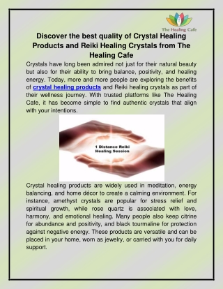 Crystal healing products